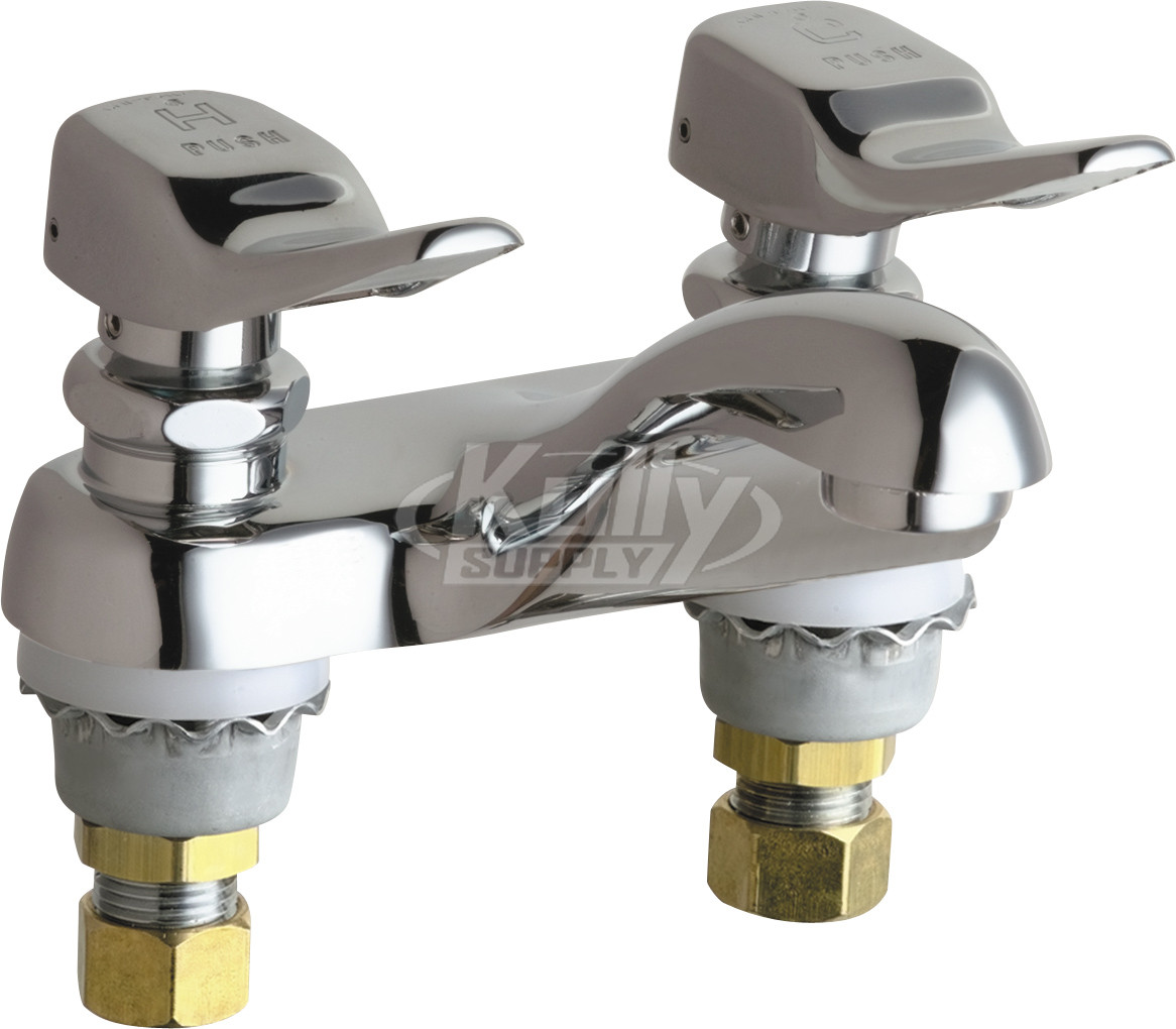 Chicago 802-336ABCP Hot and Cold Water Metering Sink Faucet