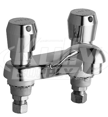 Chicago 802-V665ABCP E-Cast Lavatory Metering Faucet