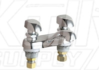 Chicago 802-VE2805-335ABCP Hot and Cold Water Metering Sink Faucet