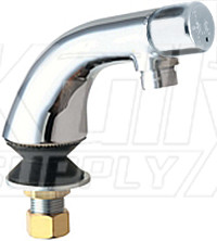 Chicago 807-E12COLDABCP Single Inlet Metering Sink Faucet