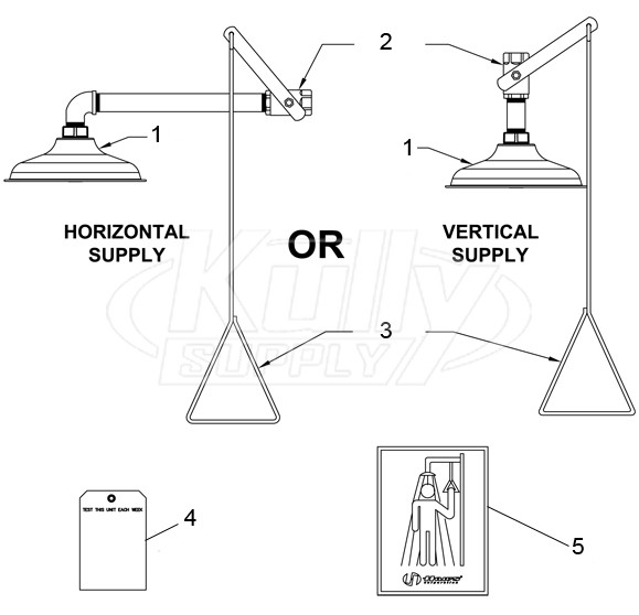 Haws 8122 Shower Parts Breakdown