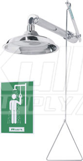 Haws 8123HPCP Horizontal-Mounted Chrome-Plated Drench Shower