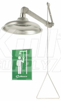 Haws 8133H Horizontal-Mounted Stainless Steel Drench Shower