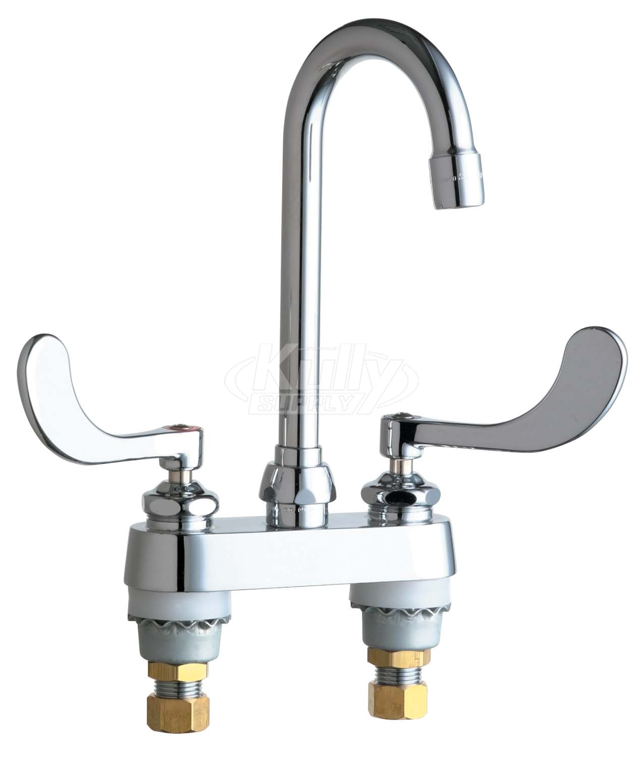 Chicago 895-317ABCP Bathroom Faucet - Wrist Blade Handles