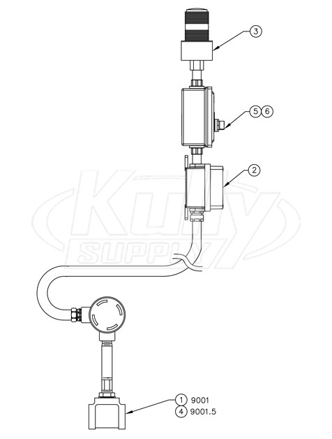 Haws 9001/9001.5 Alarm Parts Breakdown