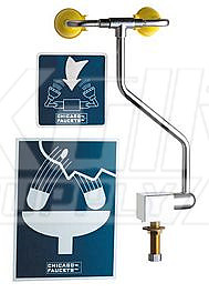 Chicago 9010-NF Swing Down Deck-Mounted Eye/Face Wash (Discontinued)