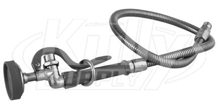 T&S Brass B-0100 Pre-Rinse Spray Valve & Flexible Stainless Steel Hose (6 Included)