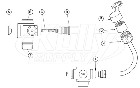 Guardian G1101 Faucet Mouted Eyewash Parts Breakdown