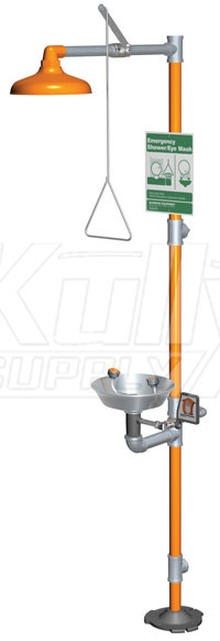 Guardian G1902 Combination Drench Shower & Eyewash (with Stainless Steel Receptor)