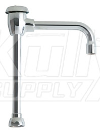 Chicago GN2BVBJKABCP 6" Rigid / Swing Gooseneck Spout with Atmospheric Vacuum Breaker 