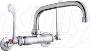 Elkay LK945AT08T6T Wall Mount Faucet, 3"-8" Adjustable  Centers