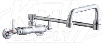 Elkay LK945DS20L2T Wall Mount Faucet, 3"-8" Adjustable  Centers