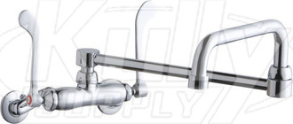 Elkay LK945DS20T6T Wall Mount Faucet, 3"-8" Adjustable  Centers