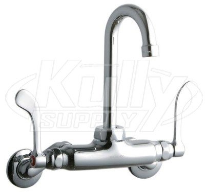 Elkay LK945GN04T4T Wall Mount Faucet, 3"-8" Adjustable  Centers