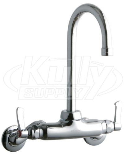 Elkay LK945GN05L2T Wall Mount Faucet, 3"-8" Adjustable  Centers