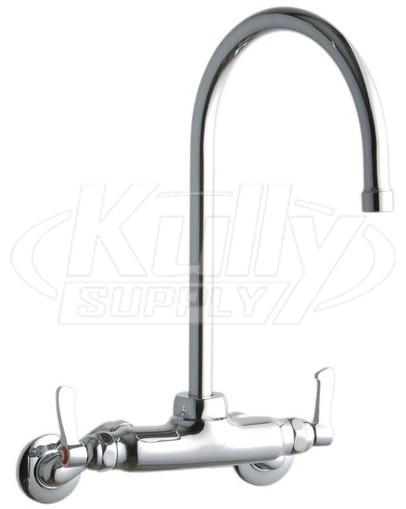 Elkay LK945GN08L2T Wall Mount Faucet, 3"-8" Adjustable  Centers