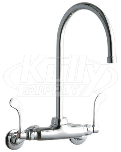 Elkay LK945GN08T4T Wall Mount Faucet, 3"-8" Adjustable  Centers