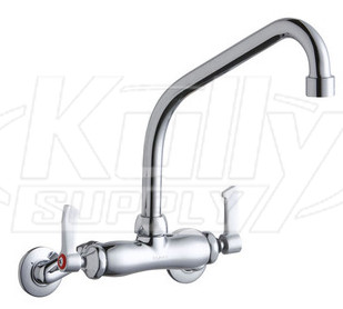 Elkay LK945HA08L2T Wall Mount Faucet, 3"-8" Adjustable  Centers