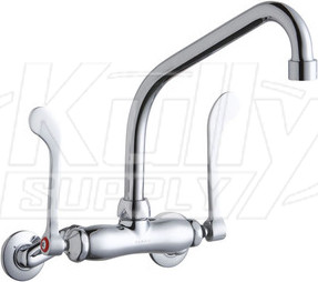 Elkay LK945HA08T6T Wall Mount Faucet, 3"-8" Adjustable  Centers