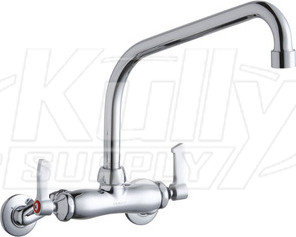 Elkay LK945HA10L2T Wall Mount Faucet, 3"-8" Adjustable  Centers