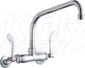 Elkay LK945HA10T4T Wall Mount Faucet, 3"-8" Adjustable  Centers