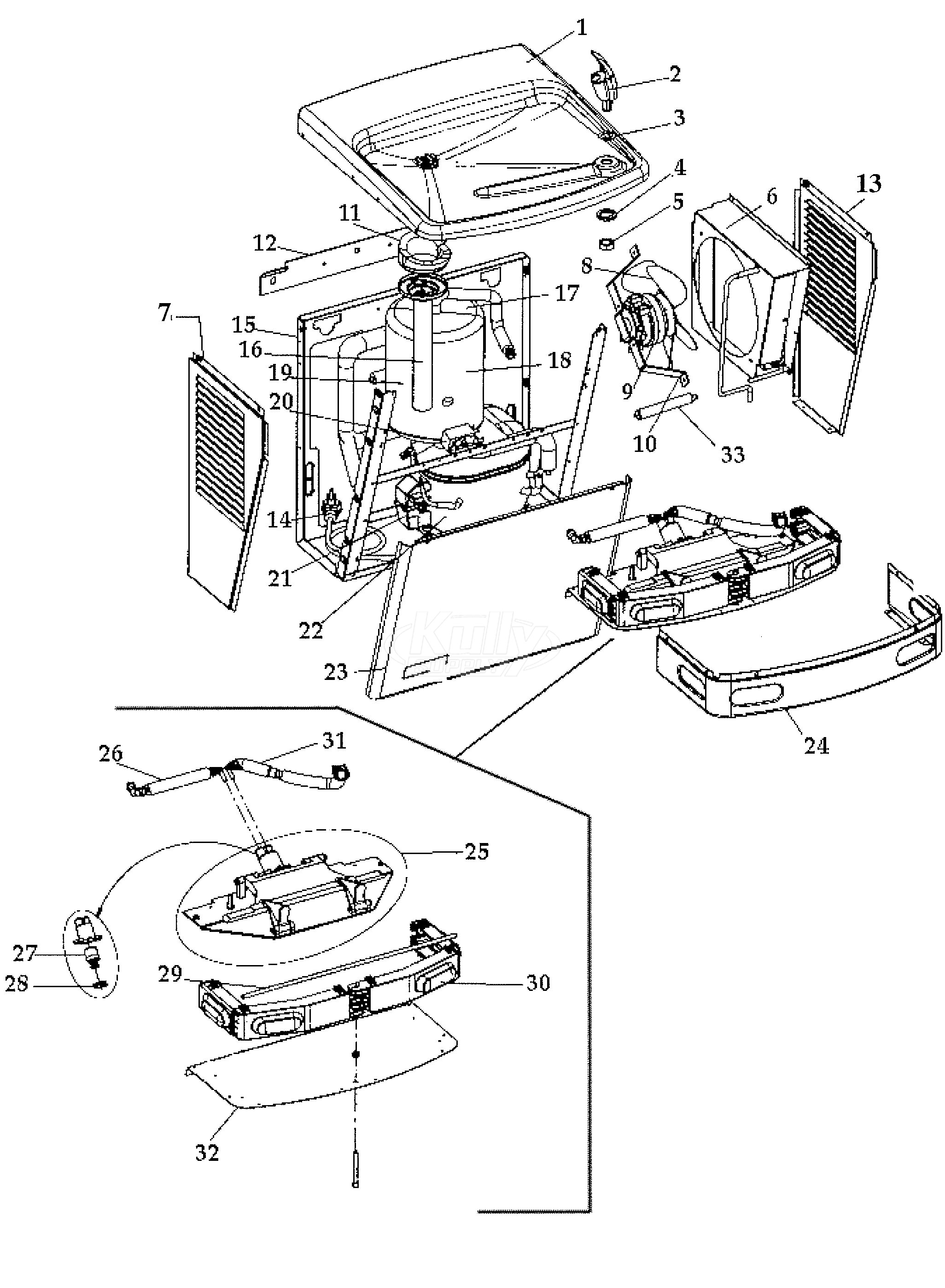 Oasis P8ACSL Drinking Fountain Parts Breakdown