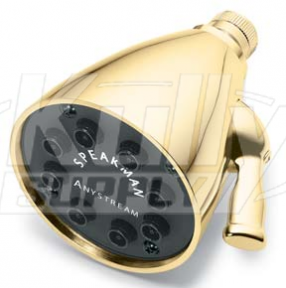 Speakman S-2251-PB 8-Jet Anystream Showerhead - Polished Brass