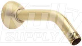 Speakman S-2500-SB 7" Brass Arm & Flange w/ 1/2" MNPT Inlet & Outlet - Brushed Brass