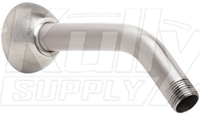 Speakman S-2500-SN 7" Brass Arm & Flange w/ 1/2" MNPT Inlet & Outlet - Brushed Nickel