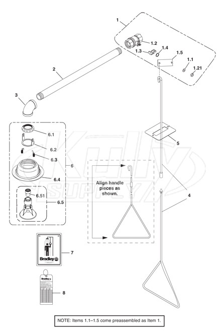 Bradley S19-120FMBF Parts Breakdown