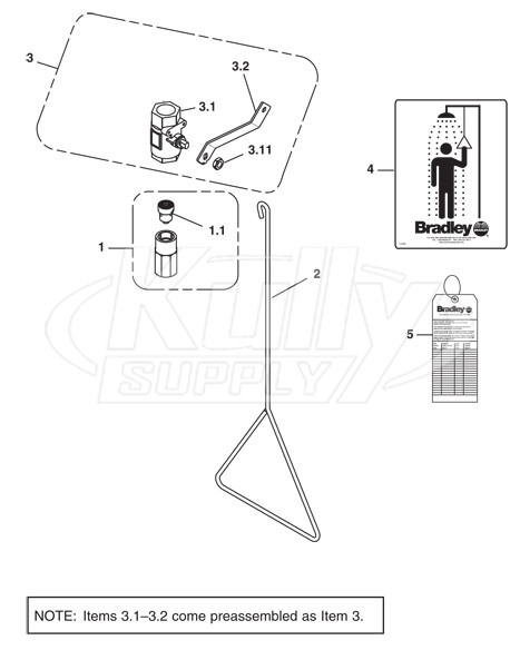 Bradley S19-130SS Parts Breakdown