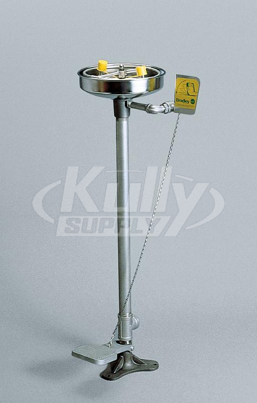 Bradley S19-210SS Pedestal-Mounted Stainless Steel Eye/Face Wash