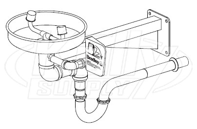 Bradley S19-220BBF Barrier-Free Eyewash (with Stainless Steel Receptor) (Discontinued)