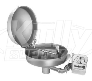 Bradley S19-220SC Stainless Steel Eyewash (with Hinged Dust Cover)