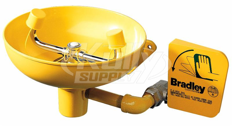Bradley S19-220 Wall-Mounted Eyewash (with Plastic Receptor)