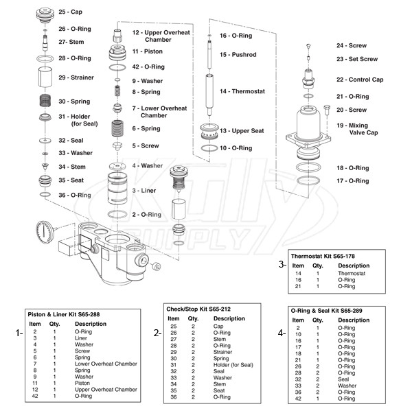 Bradley S19-2300 Parts Breakdown