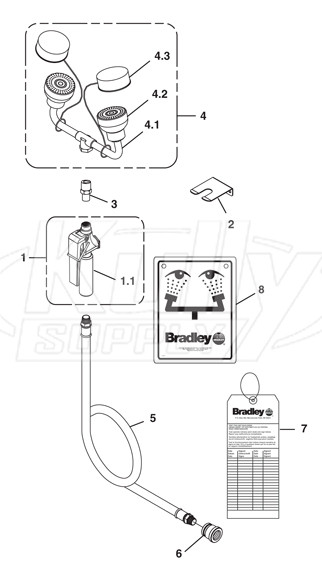 Bradley S19-430EFW Parts Breakdown