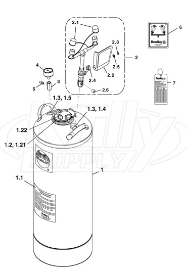 Bradley S19-788LHS Parts Breakdown