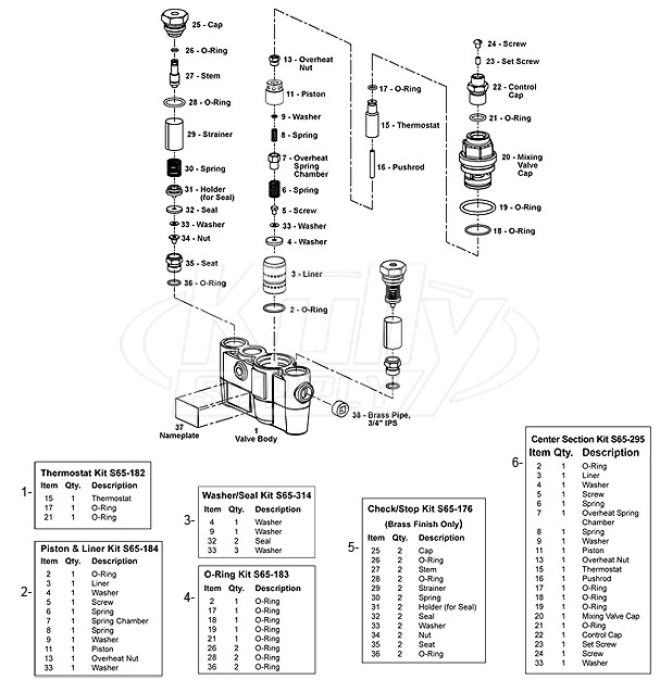Bradley S59 2045 Parts Breakdown Kullysupply Com