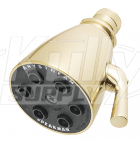 Speakman SD-02-AF-PBL 6 Jet Anystream Showerhead - Polished Brass