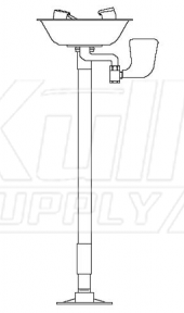 Speakman SE-491-SS Pedestal-Mounted Stainless Steel Eye/Face Wash (with Stainless Steel Receptor)