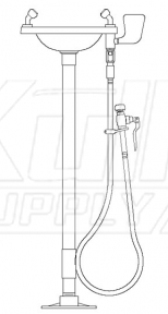 Speakman SE-536 Pedestal-Mounted Eyewash (with Rectangular Plastic Receptor)