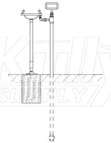 Speakman SE-556 Pedestal-Mounted Eyewash (with Plastic Receptor)