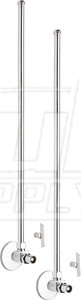 Chicago STC-12-12-PR-AB Angle Stop Compression Valve with Supply Tube and Loose Key Handle - One Pair
