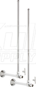 Chicago STC-52-12-PR-AB Angle Stop Compression Valve with Supply Tube and Loose Key Handle - One Pair