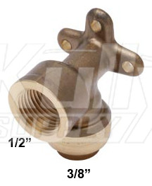 SharkBite U332 Drop Ear Elbow 3/8" x 1/2" FNPT