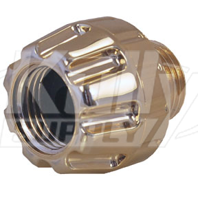 Speakman VS-151-PB In-line Vacuum Breaker, 1/2-14" FNPS Inlet, 1/2-14" MNPS Outlet - Polished Brass