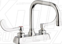 Chicago W4D-DB6AE35-317AB Hot and Cold Water Washboard Sink Faucet