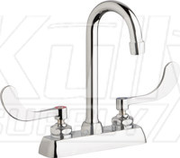 Chicago W4D-GN1AE35-317AB Hot and Cold Water Washboard Sink Faucet