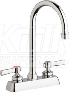 Chicago W4D-GN2AE35-369AB Hot and Cold Water Washboard Sink Faucet